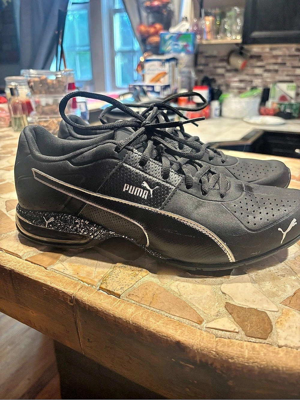 Puma Amplifier Speckle Black Athletic Shoes